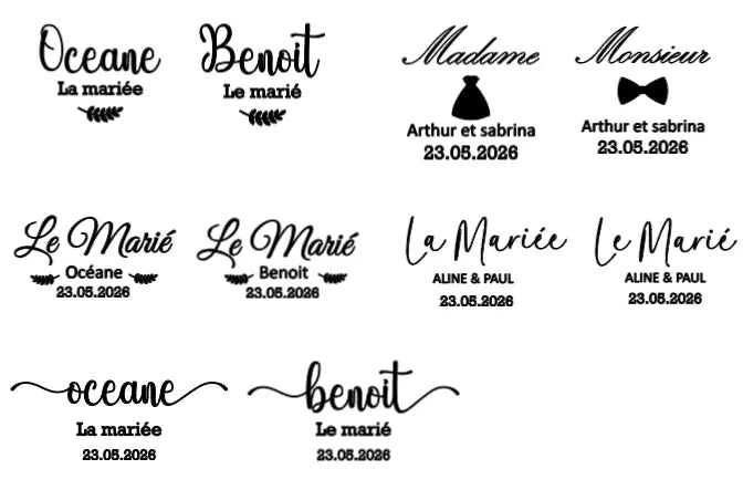 Cintre de mariage personnalisés en bois Instants gravés