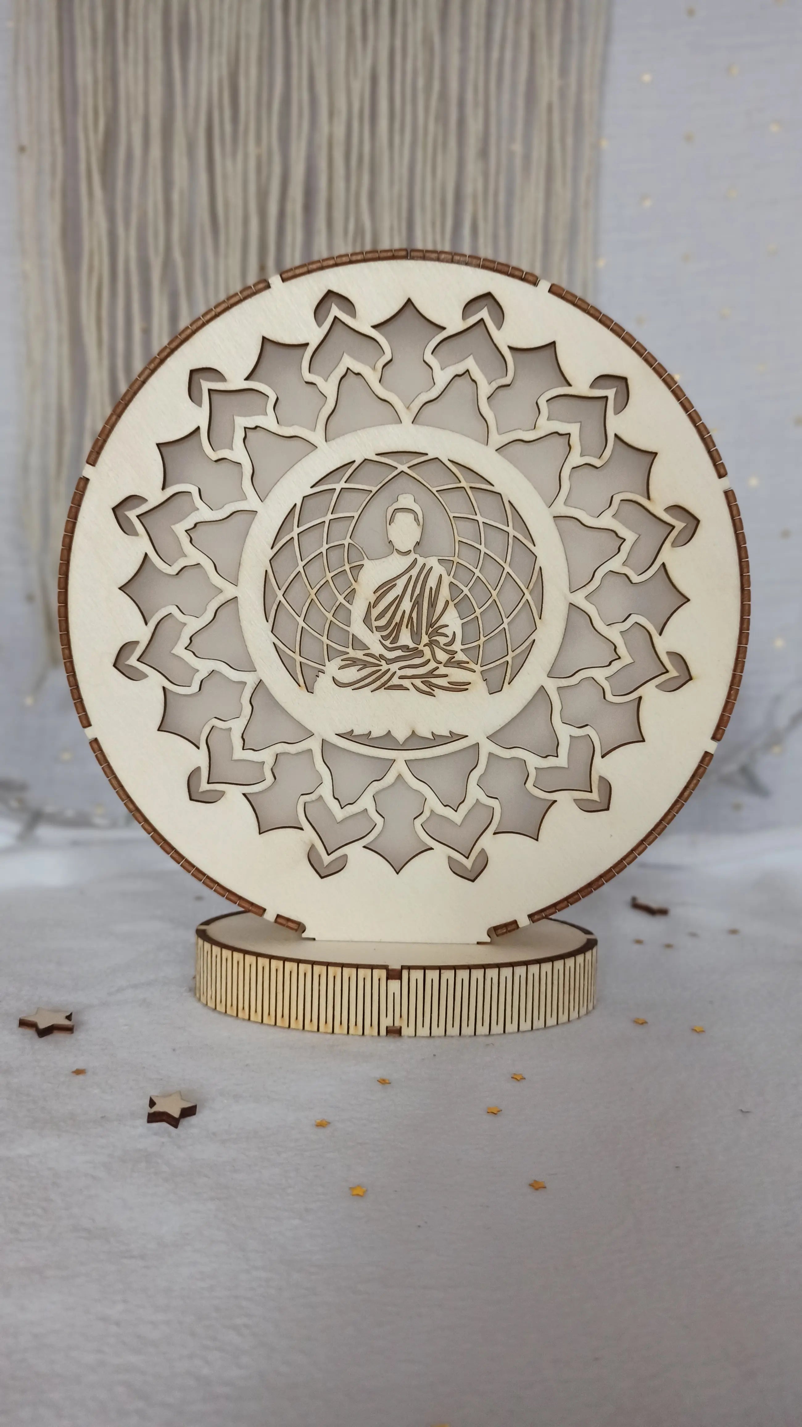 Veilleuse LED blanc chaud en Bois - Instants Gravés