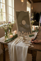 Livre d'or mariage en bois et plexiglas transparent avec cœurs personnalisés – Instants Gravés
