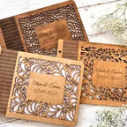 Livre d'or en bois personnalisé Instants Gravés