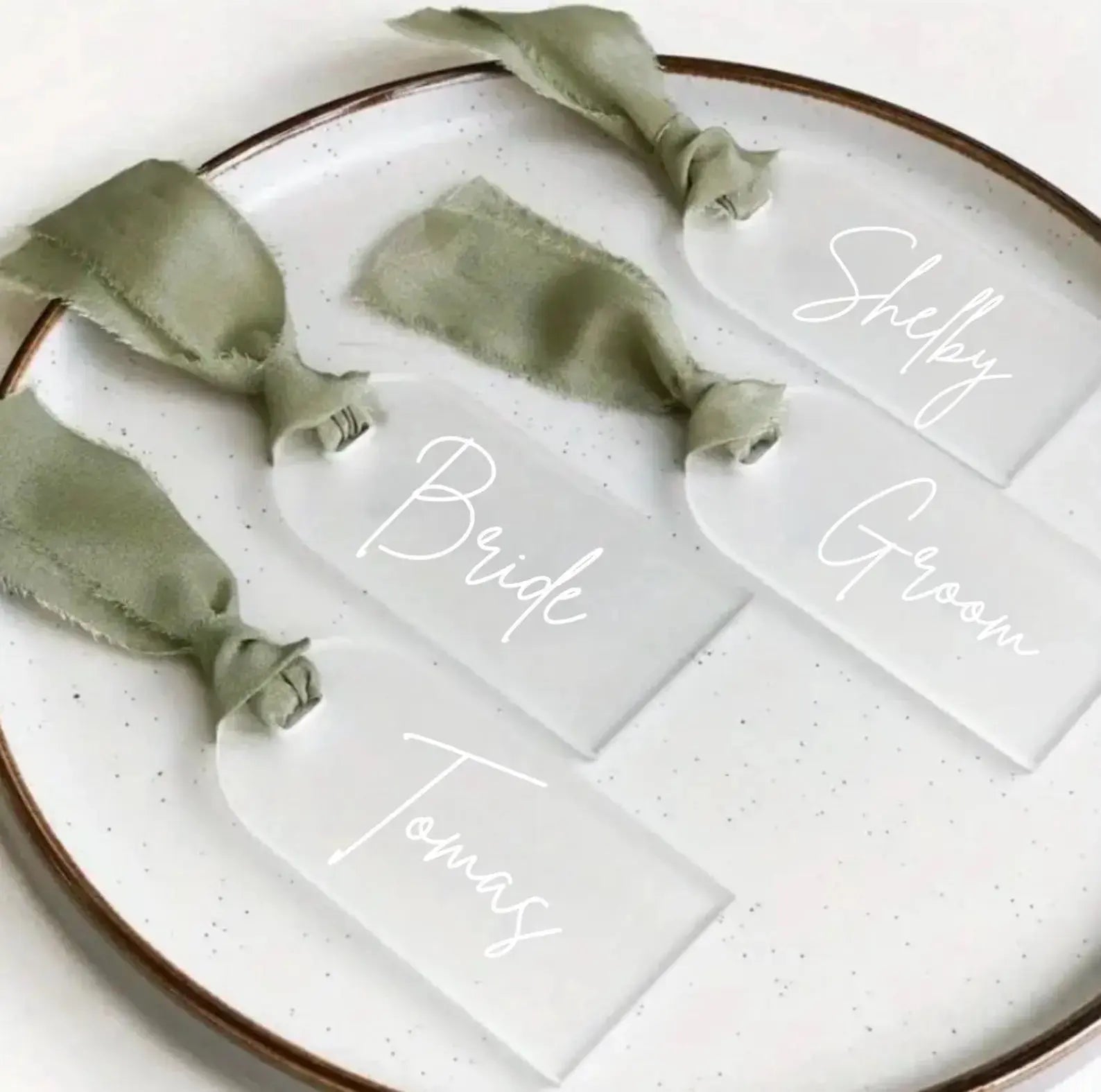 Marque place en plexiglass personnalisé - Instants Gravés