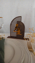 Numéro de table élégant pour mariage champêtre et bohème