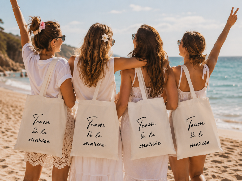 Tote Bag EVJF Personnalisé | Sac Team de la Mariée