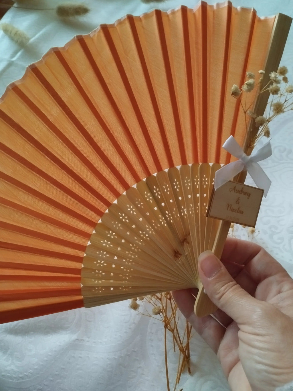 Éventail personnalisé gravé Instants Gravés