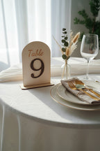 Numéros de table en bois pour mariage bohème et champêtre