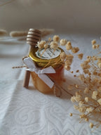 Petits pots de miel personnalisés – Cadeaux invités mariage champêtre Instants gravés
